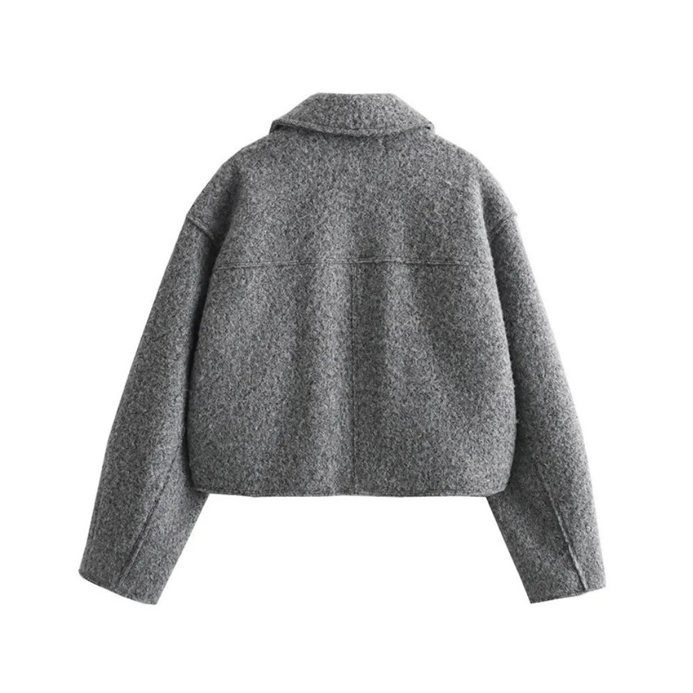 Noble Wear Women’s Wool Blend Bomber Jacket - Saint Drako