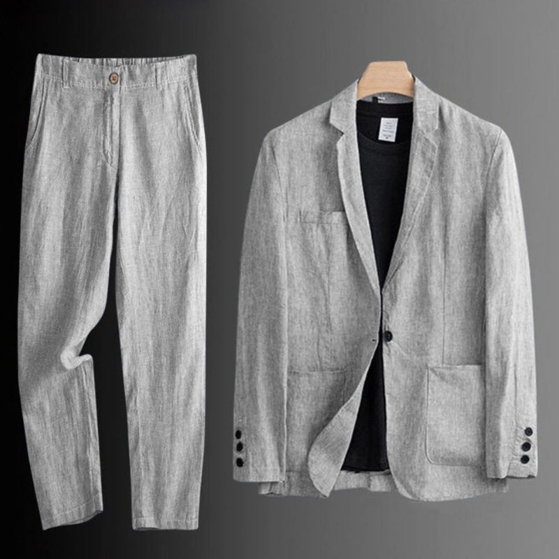 Astoria Linen Two-Piece Suit - Saint Drako