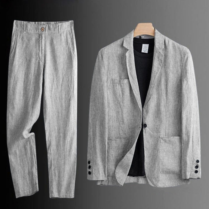 Astoria Linen Two-Piece Suit - Saint Drako