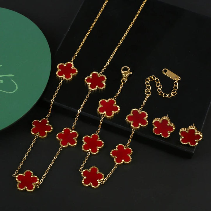 Clover Charm Jewelry Set