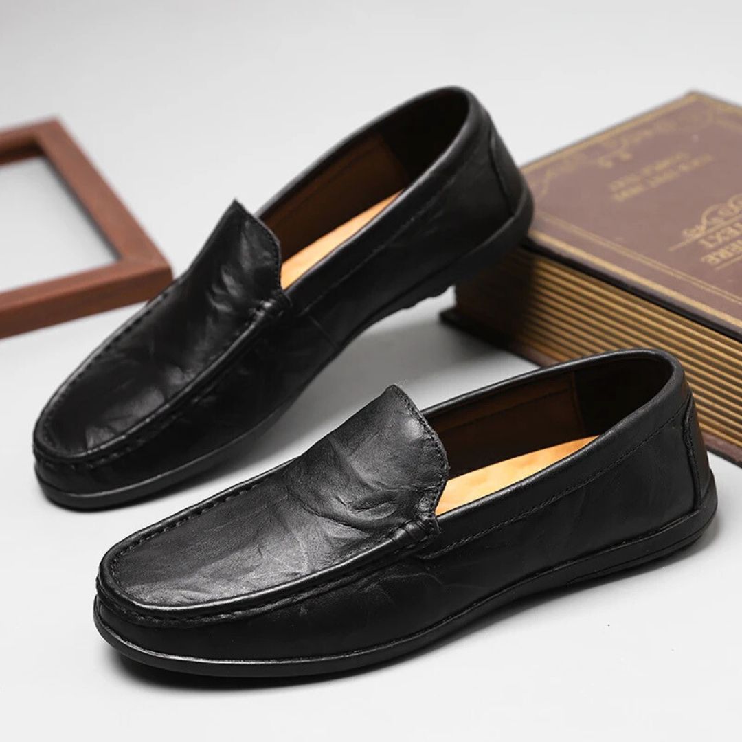 Genuine Leather Loafers - Saint Drako