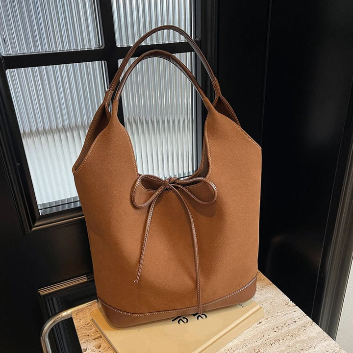 Willow Suede Bucket Tote - Saint Drako