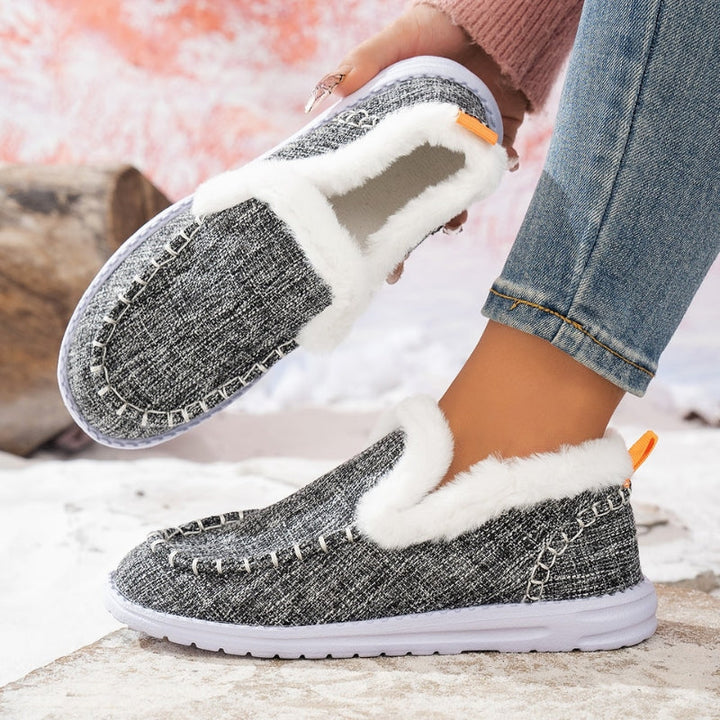 Elara Faux Suede Slip-On Loafers