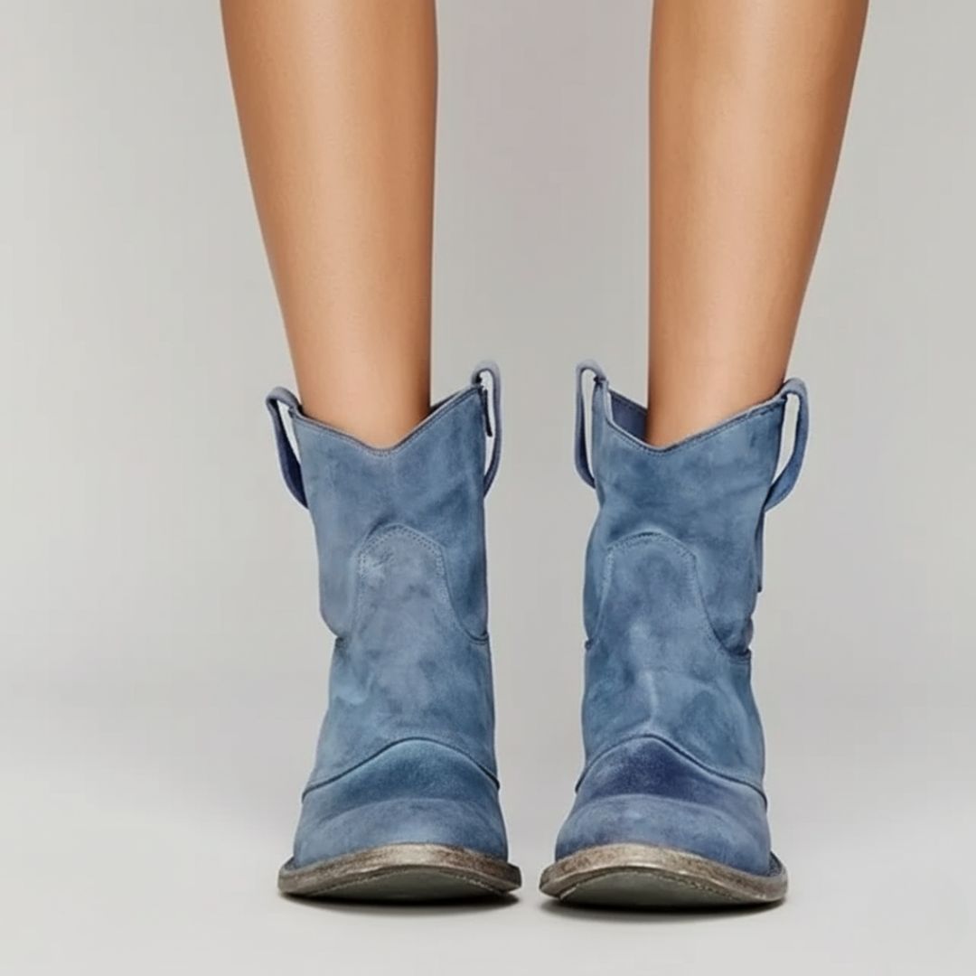 Marlow Women’s Cowgirl Ankle Boots - Saint Drako