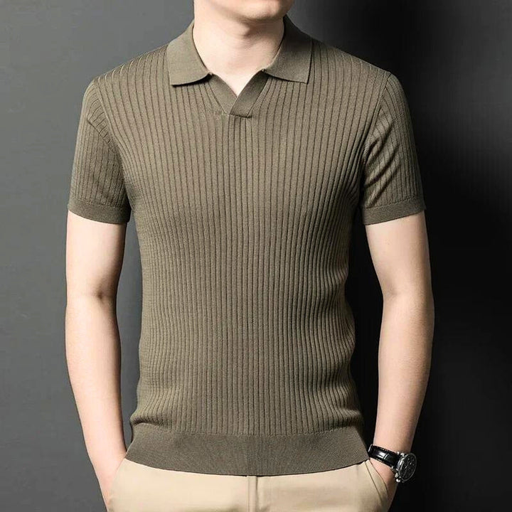 Grayson Knitted Polo Shirt - Saint Drako