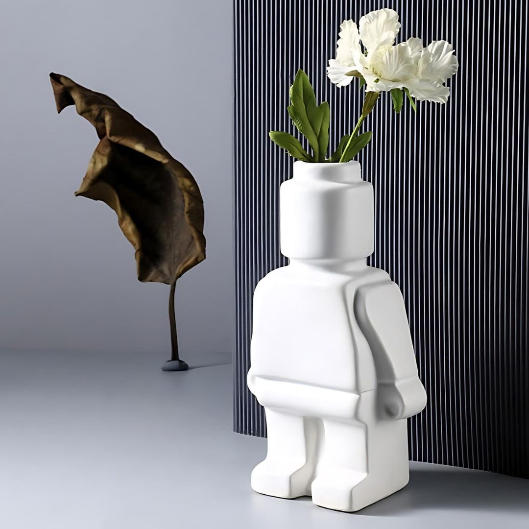 Ceramic Lego Man Flower Vase - Saint Drako