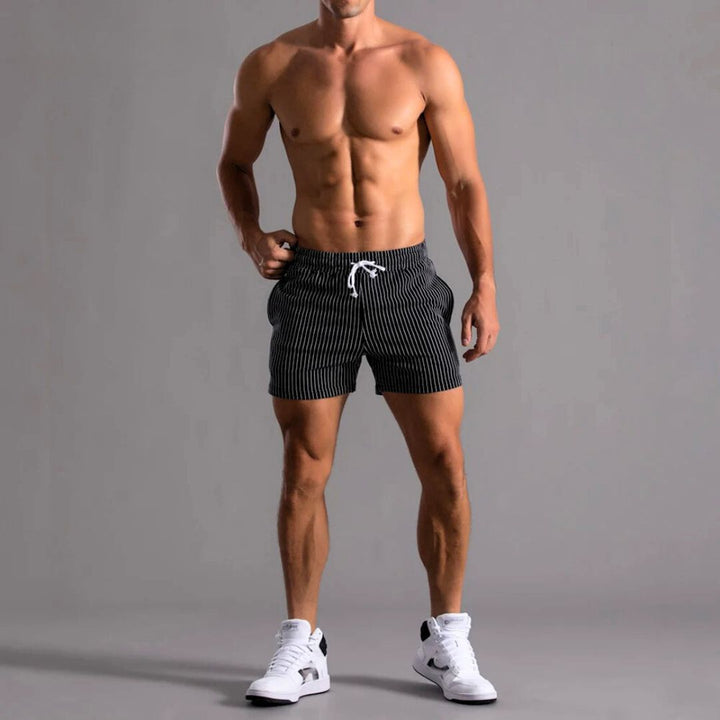 Pinstriped Athleisure Shorts - Saint Drako