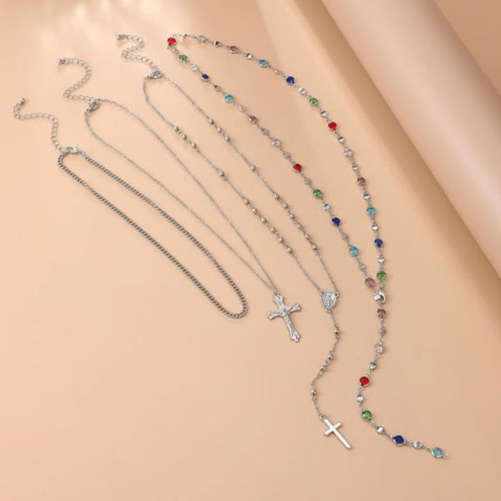 Aurelia 4-Piece Cross Necklace Set