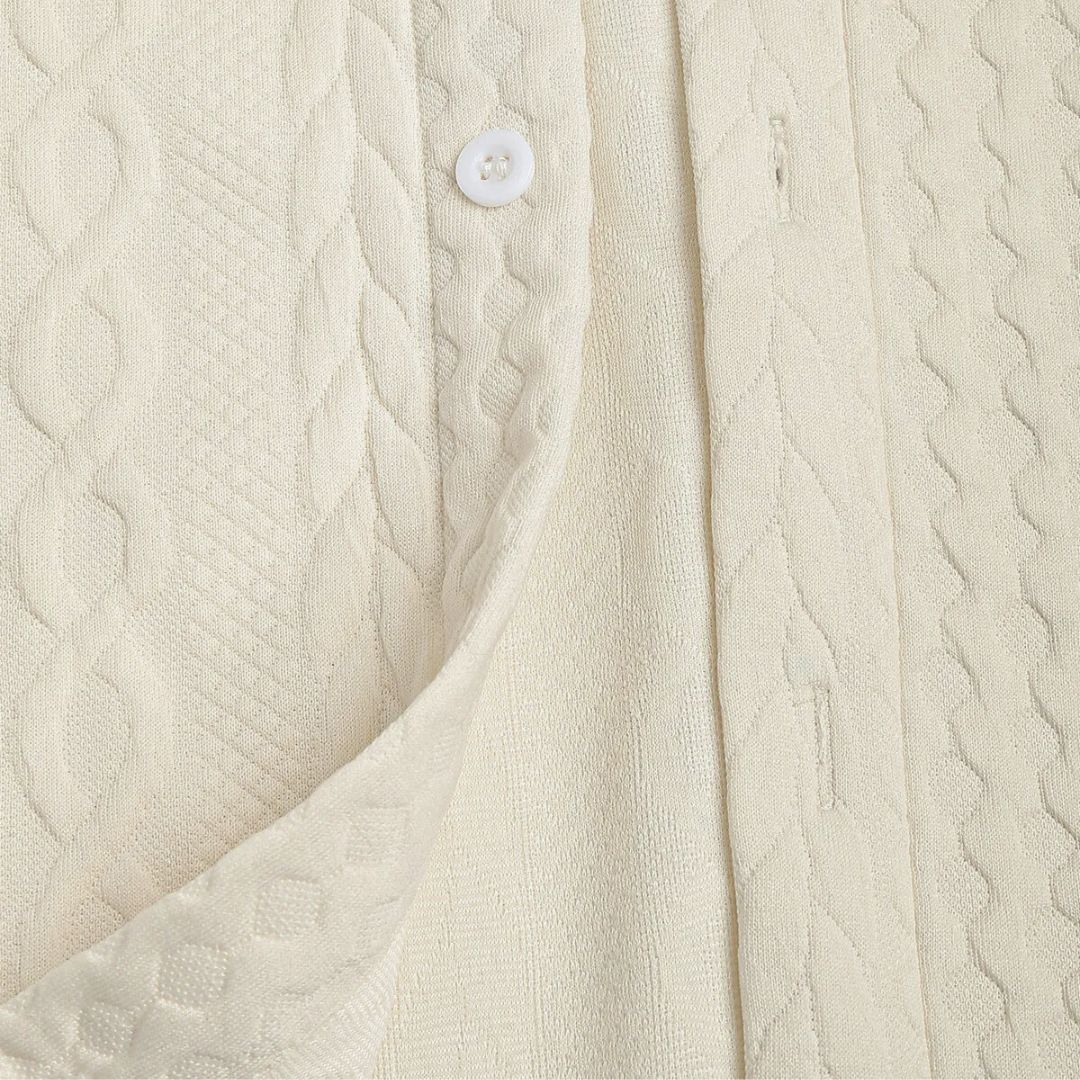 Lux Knitted Ivory Shirt - Saint Drako