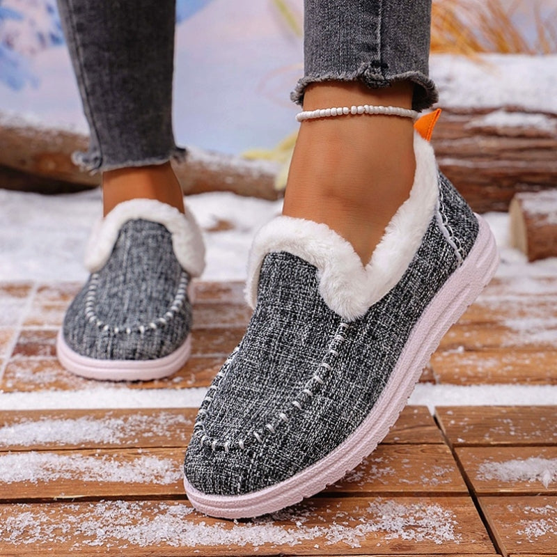 Elara Faux Suede Slip-On Loafers