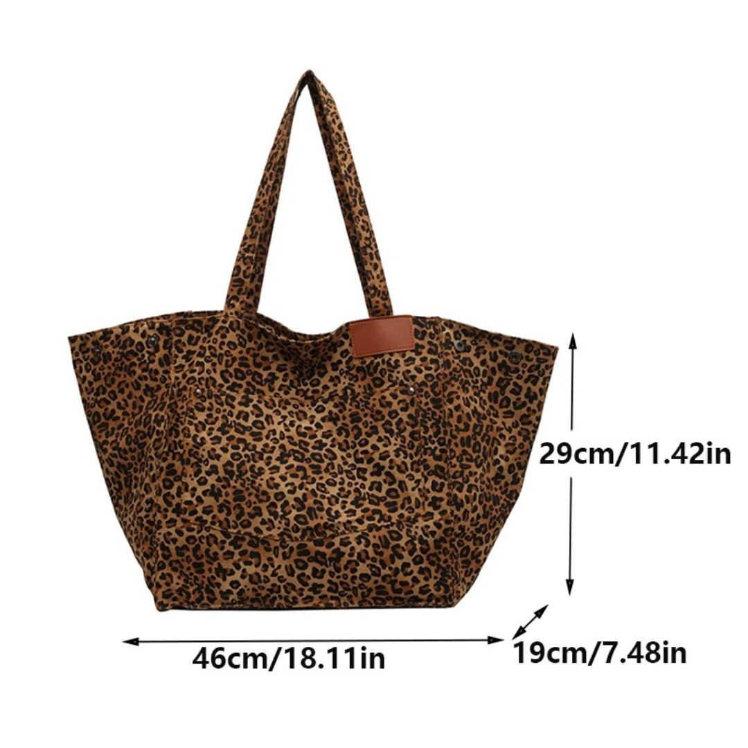 Oversized Leopard Tote Bag