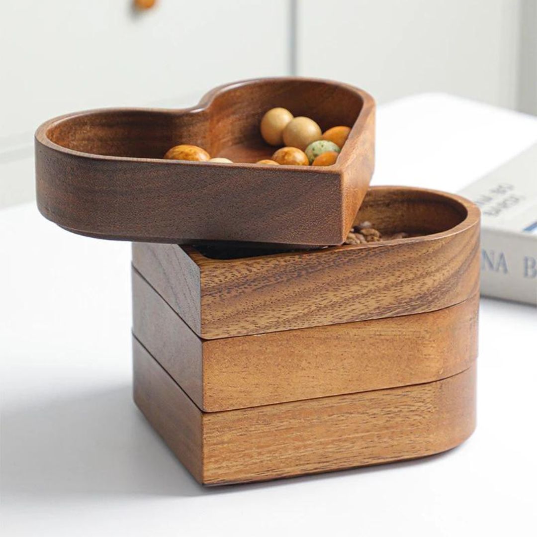 Heart-Shaped Walnut Tray