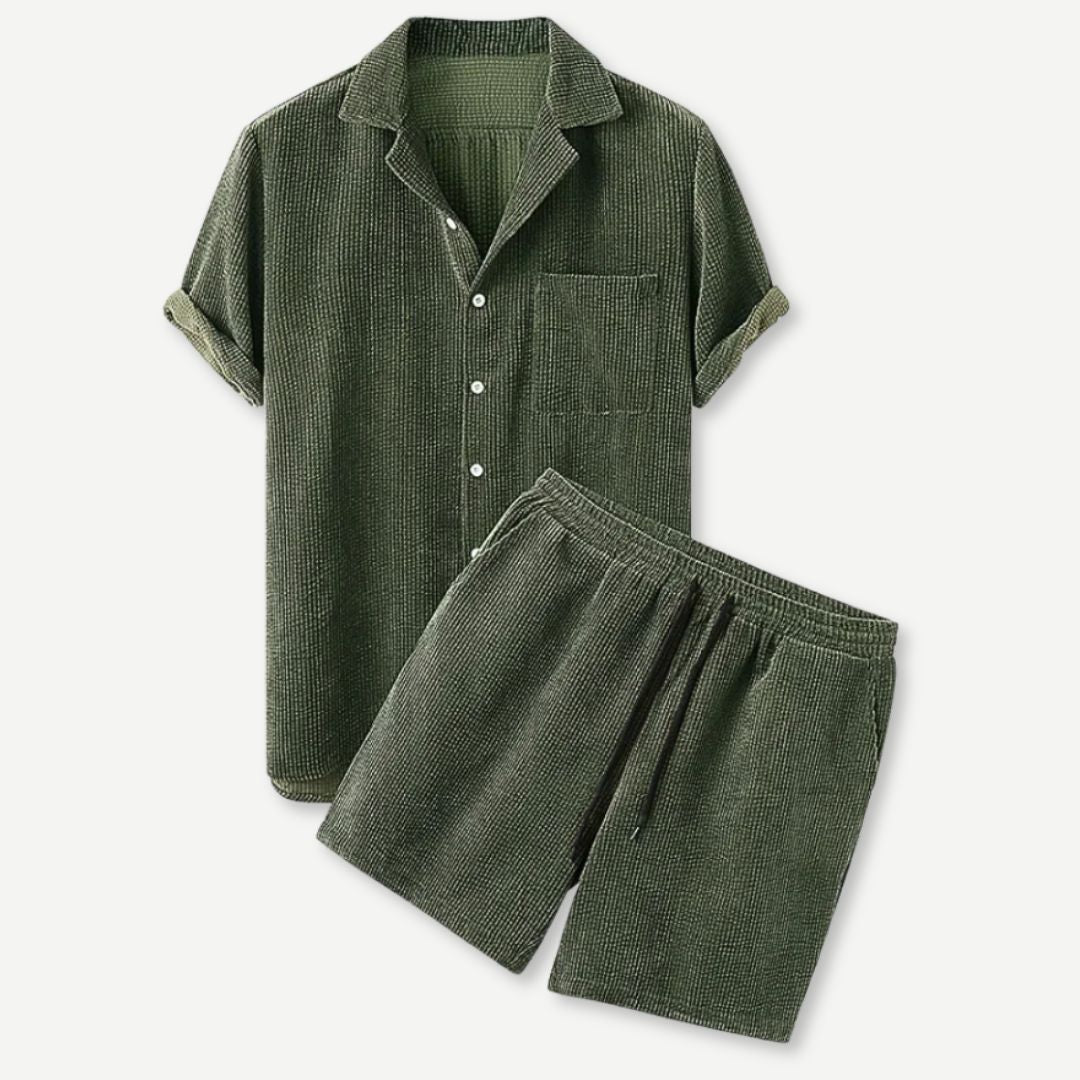 Corduroy Shirt & Shorts Set - Saint Drako