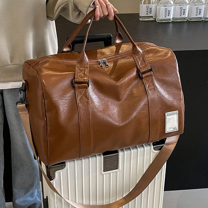 Leather Duffle Bag – Perfect Overnight Travel Bag For Men and Ladies - Saint Drako