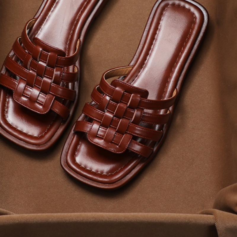 Calabria Woven Leather Slippers