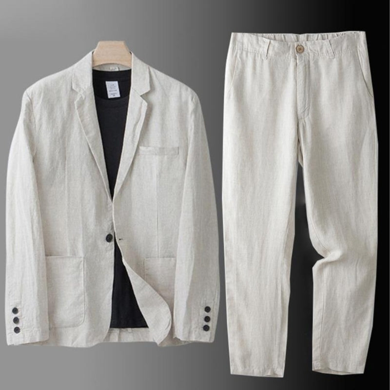 Astoria Linen Two-Piece Suit - Saint Drako