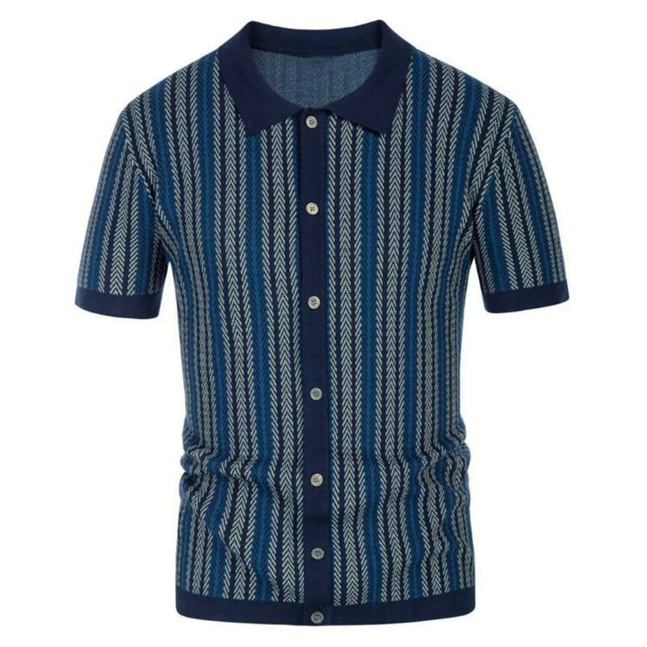 Chevron Button-Through Polo - Saint Drako