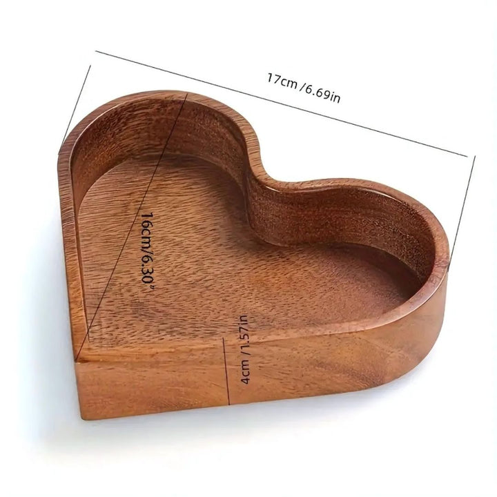 Heart-Shaped Walnut Tray