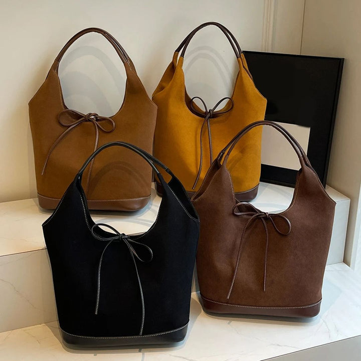 Willow Suede Bucket Tote - Saint Drako