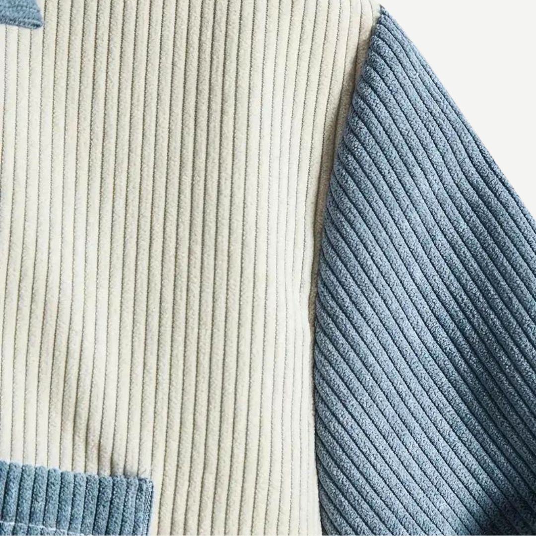 Relaxed Two-Tone Ribbed Shirt - Saint Drako