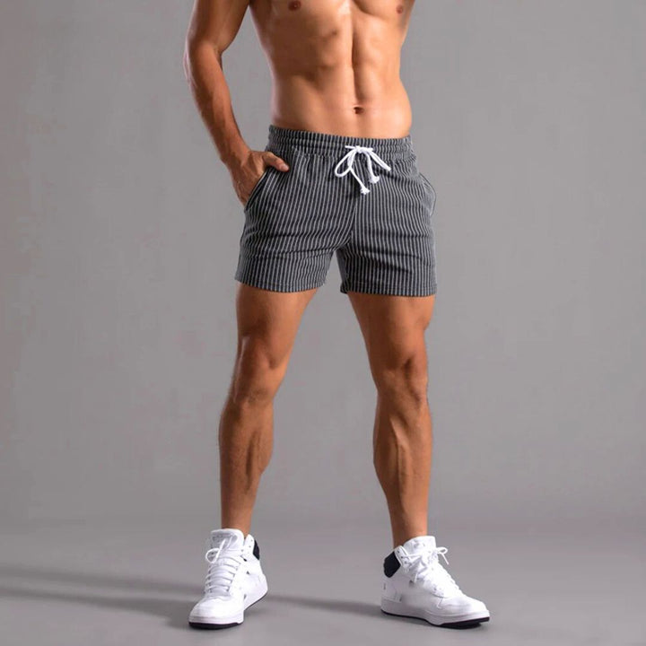 Pinstriped Athleisure Shorts - Saint Drako