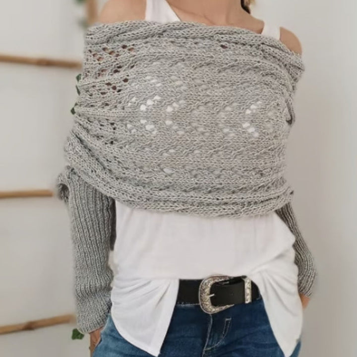 Amara Knitted Scarf with Sleeves