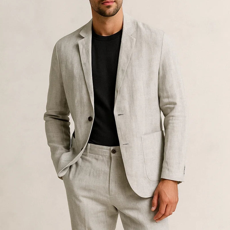 Astoria Linen Two-Piece Suit - Saint Drako