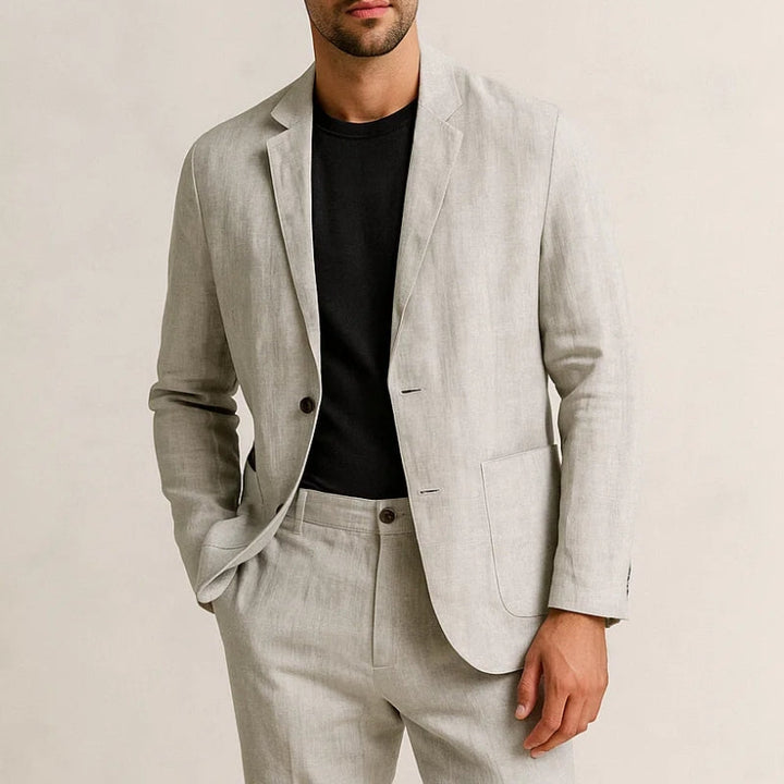 Astoria Linen Two-Piece Suit - Saint Drako