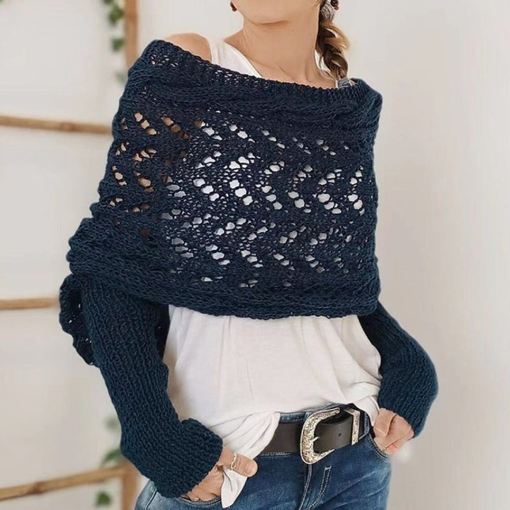 Amara Knitted Scarf with Sleeves