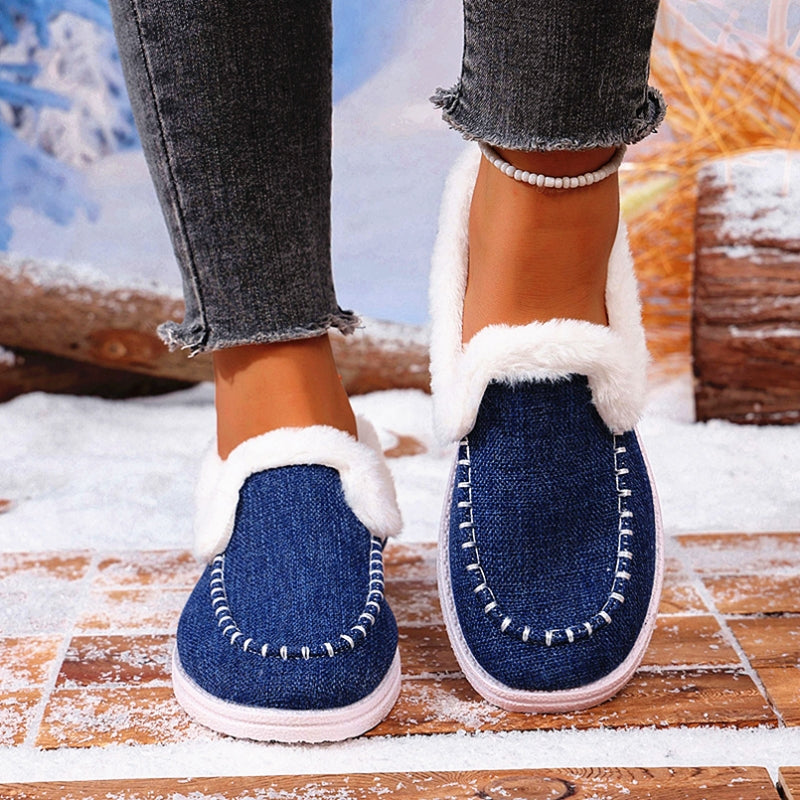 Elara Faux Suede Slip-On Loafers