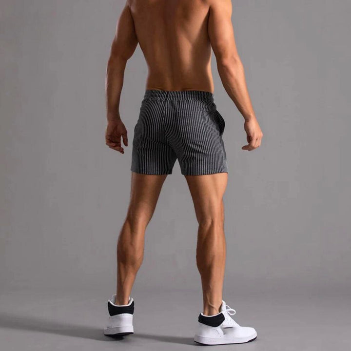 Pinstriped Athleisure Shorts - Saint Drako