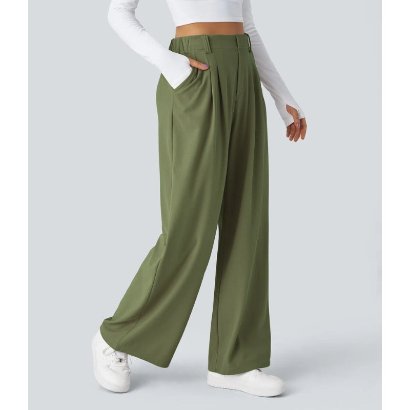 Elira High Waisted Waffle Pants - Saint Drako