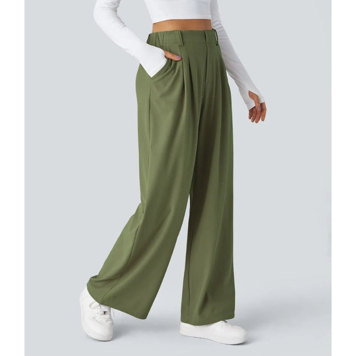 Elira High Waisted Waffle Pants - Saint Drako