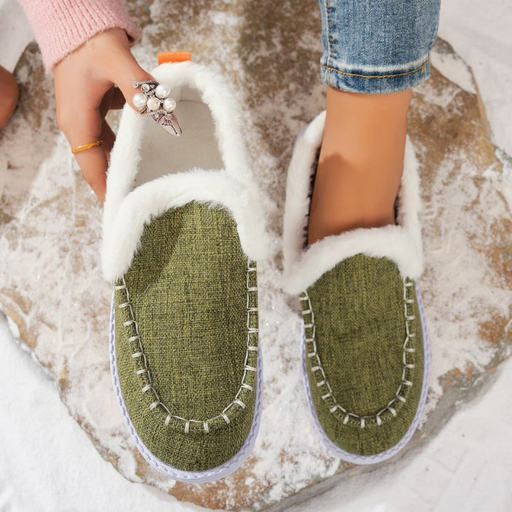 Elara Faux Suede Slip-On Loafers