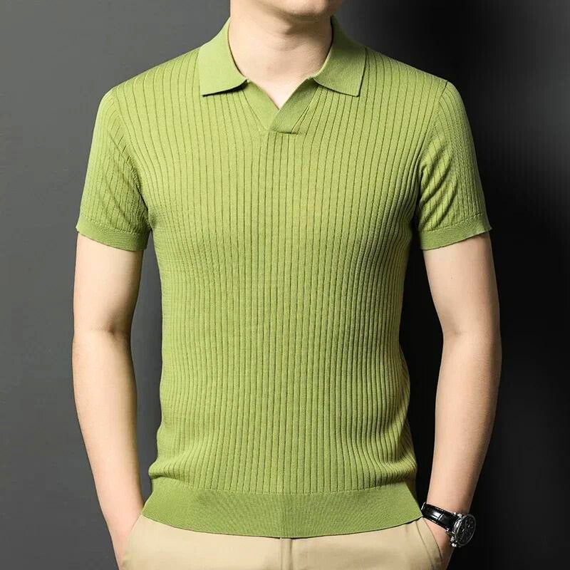 Grayson Knitted Polo Shirt - Saint Drako