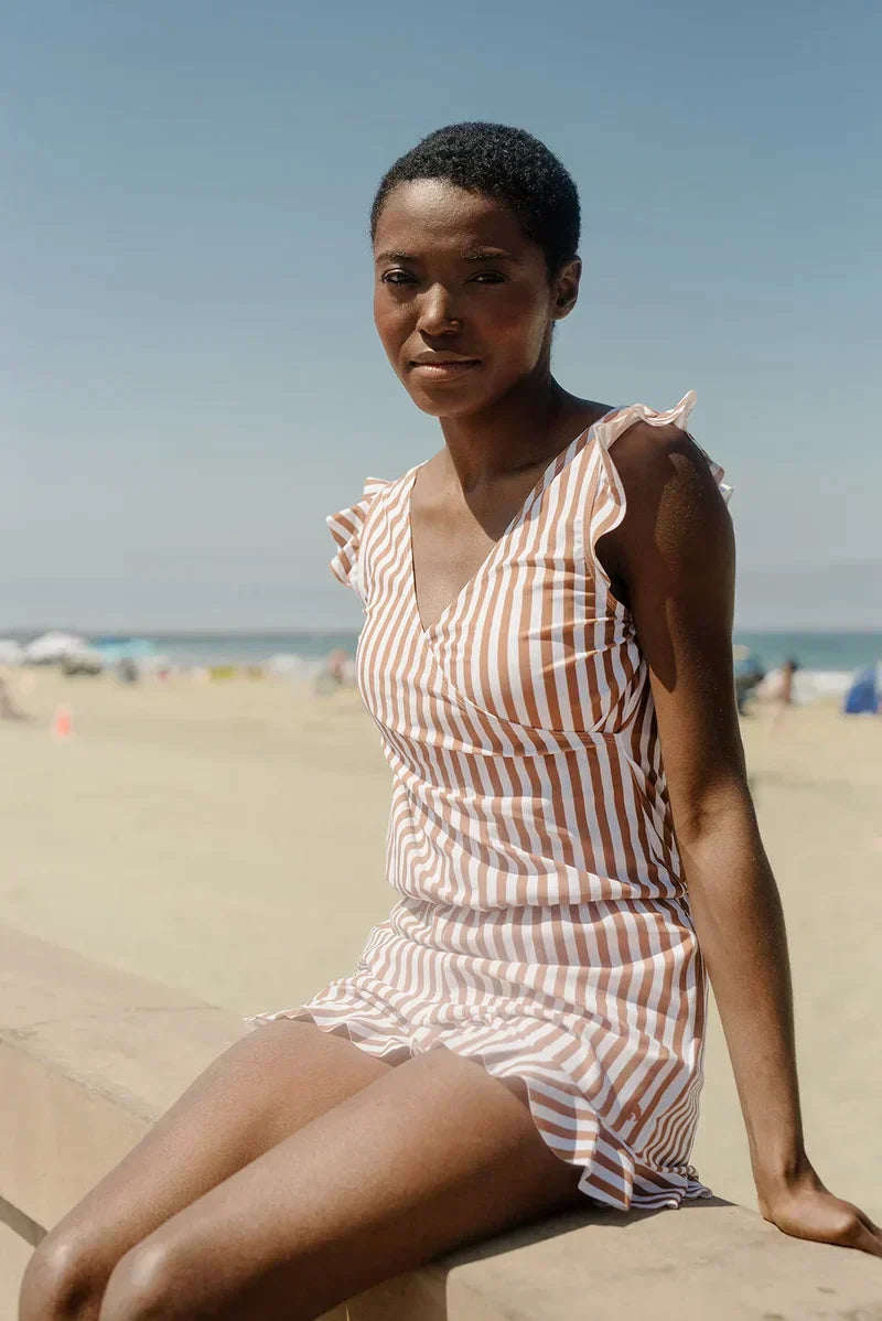 Aurea Women’s Ruffle Detail Romper - Saint Drako