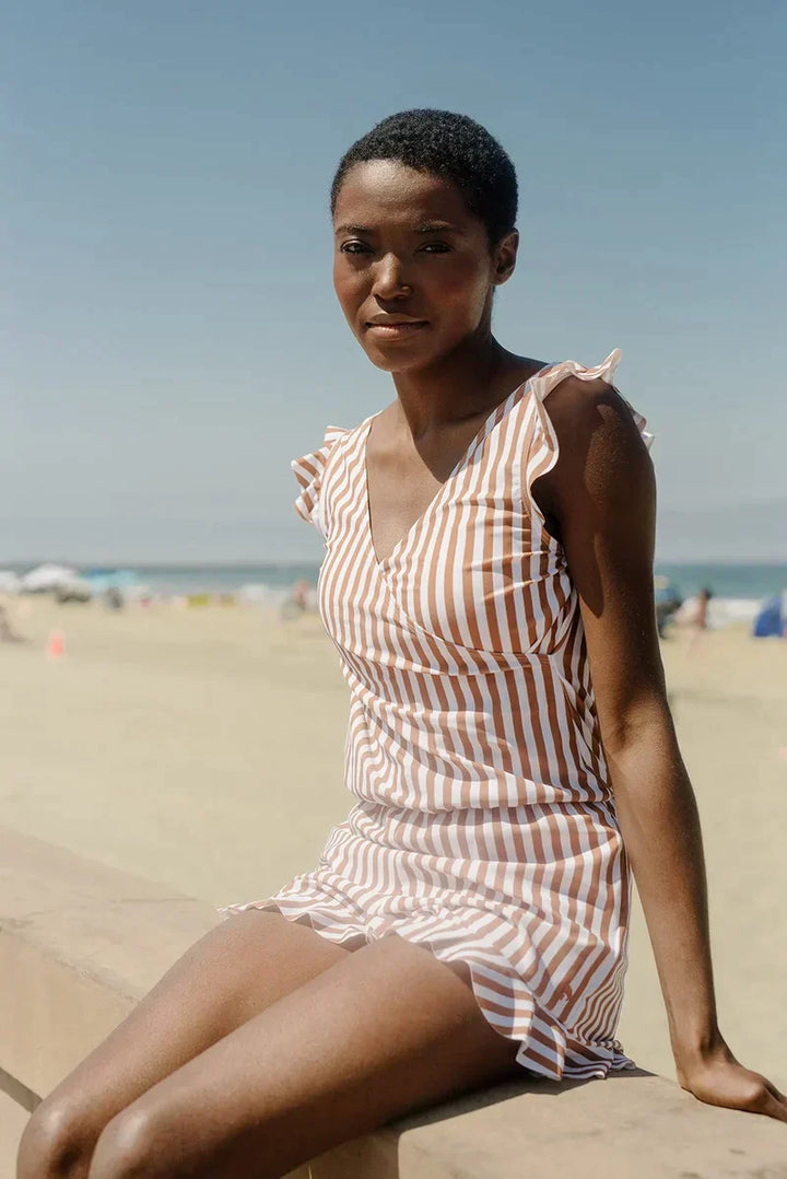 Aurea Women’s Ruffle Detail Romper - Saint Drako