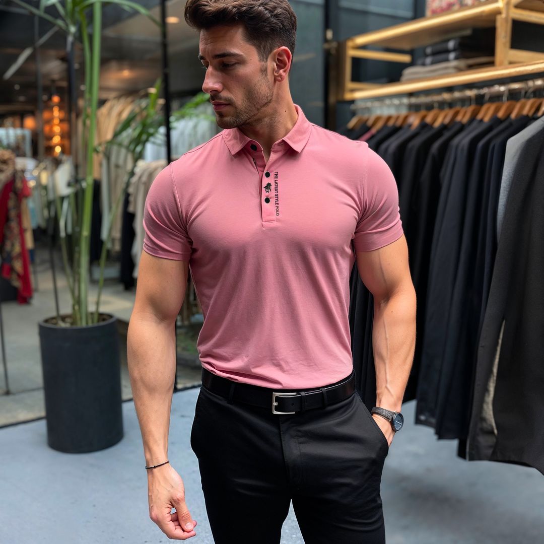 Wrinkle-Free Muscle Fit Polo - Saint Drako