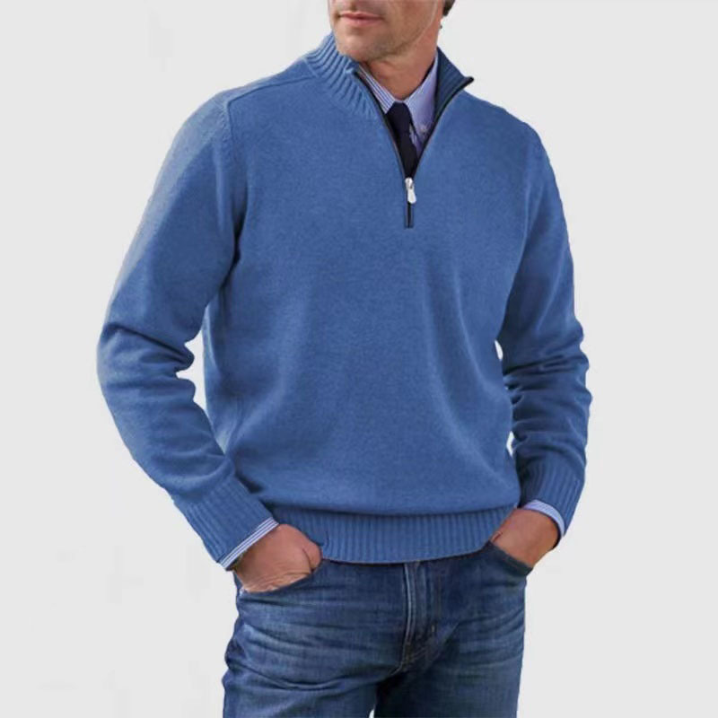 Rowan Men’s Knitted Quarter Zip Pullover - Saint Drako