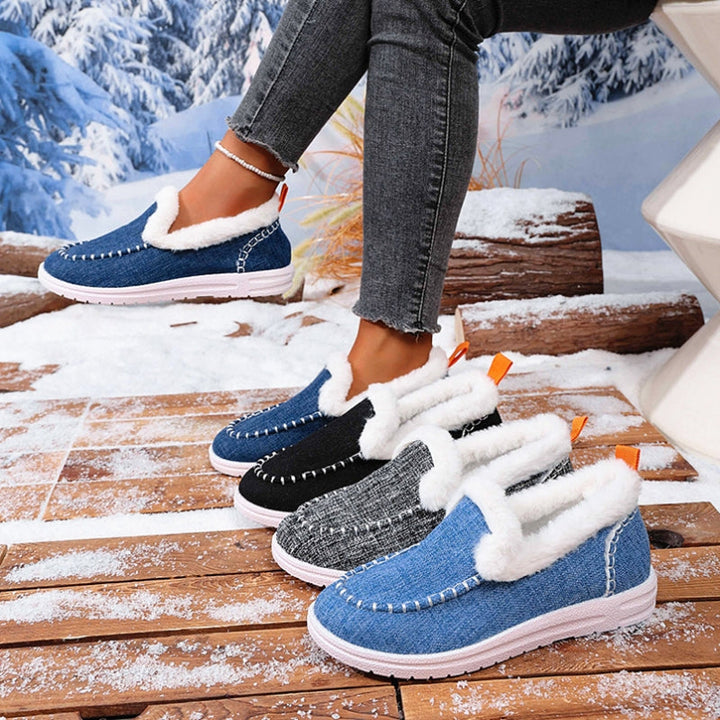 Elara Faux Suede Slip-On Loafers