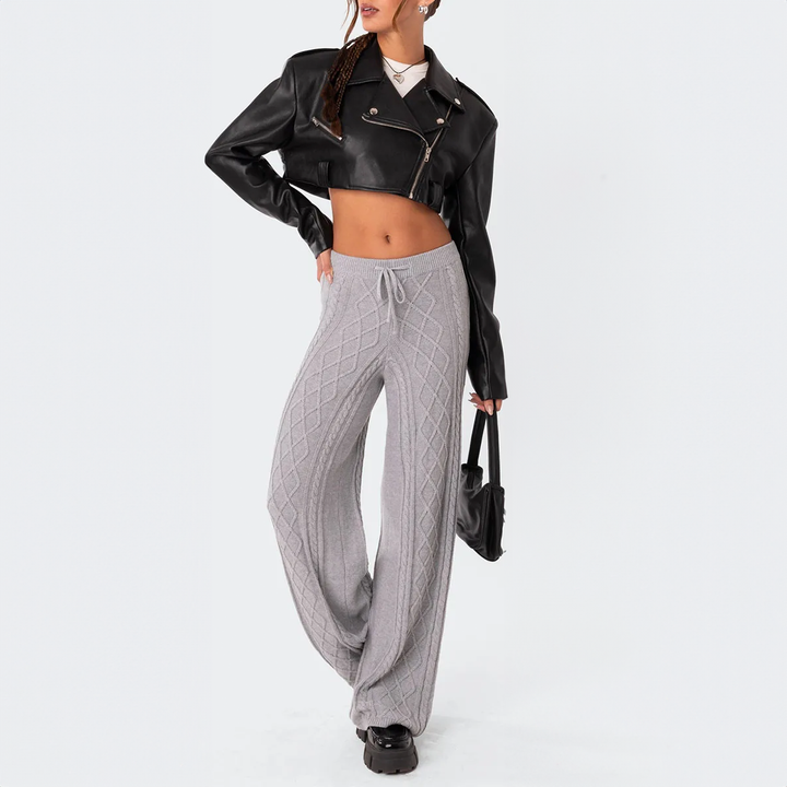 Amara Knit Wide-Leg Pants - Saint Drako