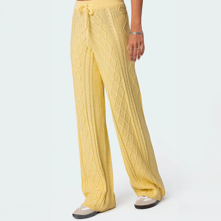 Amara Knit Wide-Leg Pants - Saint Drako