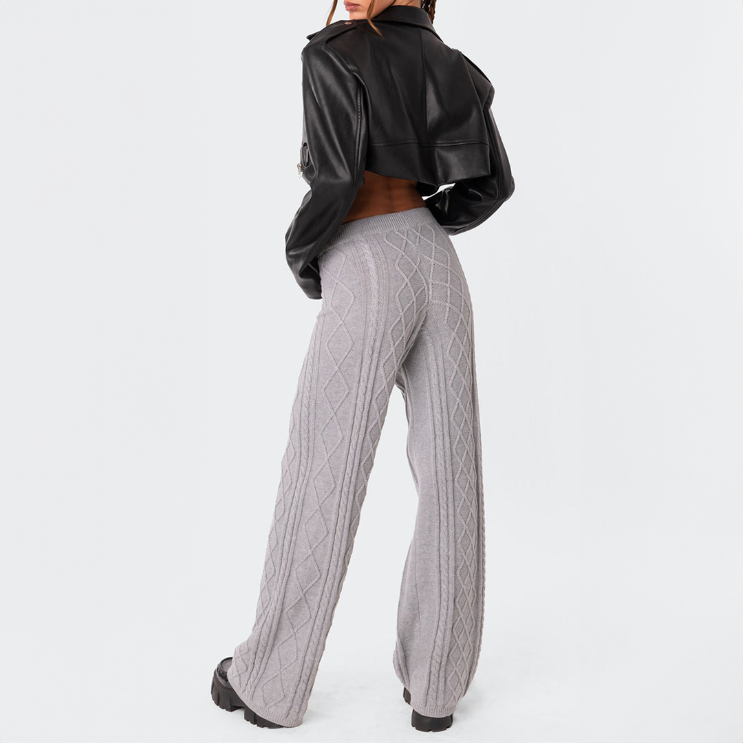 Amara Knit Wide-Leg Pants - Saint Drako