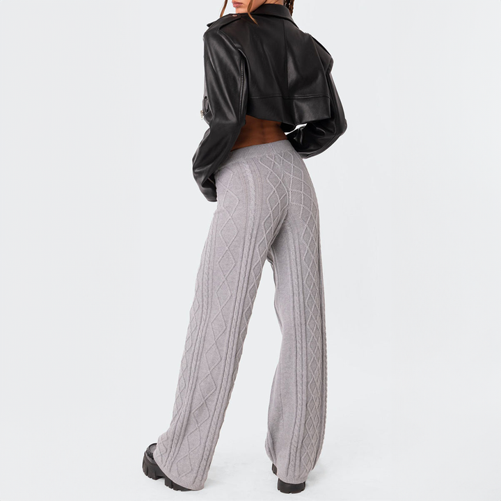 Amara Knit Wide-Leg Pants - Saint Drako