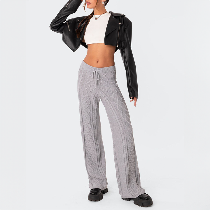 Amara Knit Wide-Leg Pants - Saint Drako