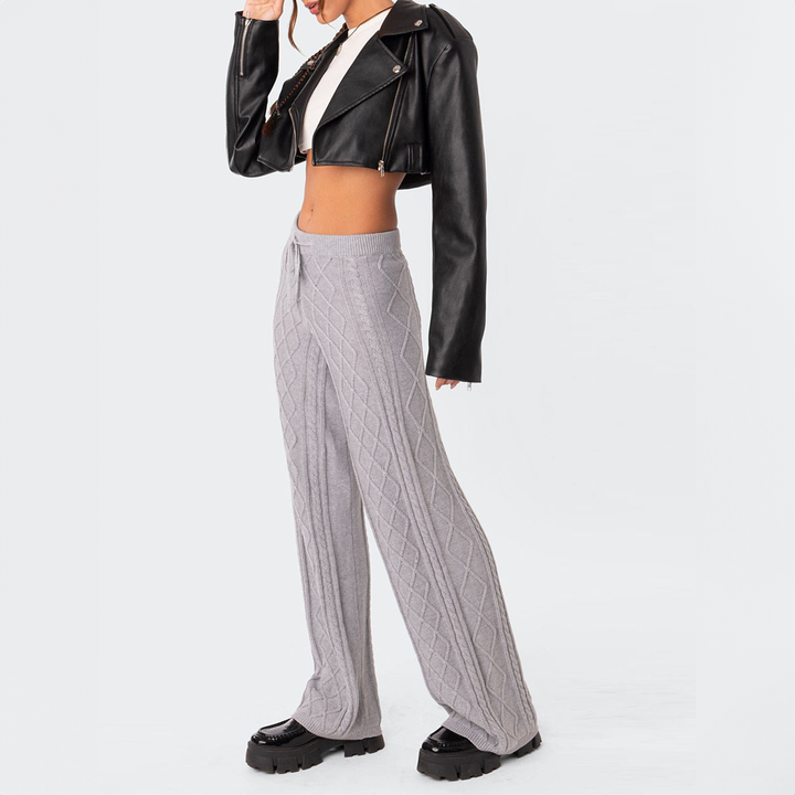 Amara Knit Wide-Leg Pants - Saint Drako