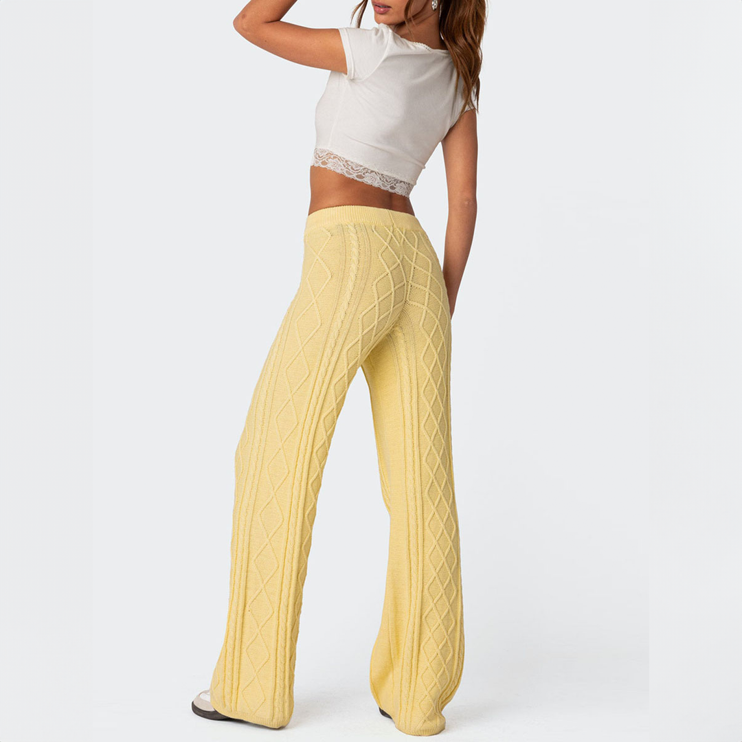 Amara Knit Wide-Leg Pants - Saint Drako