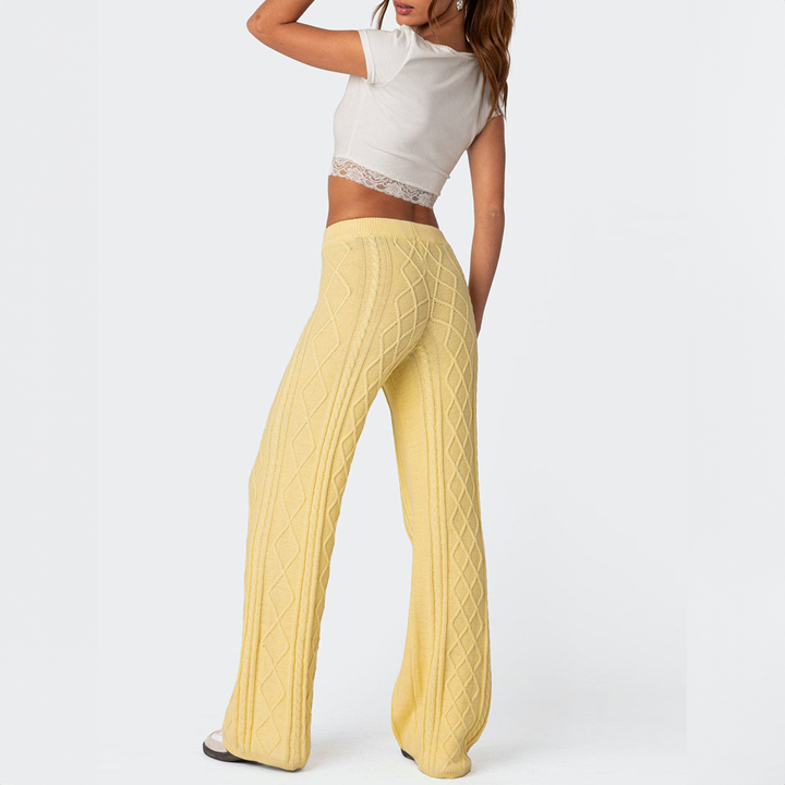 Amara Knit Wide-Leg Pants - Saint Drako