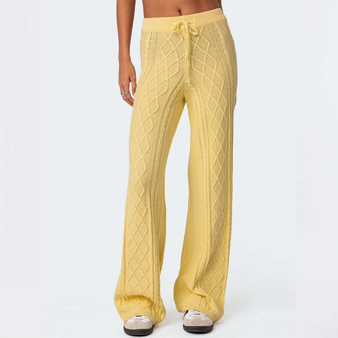 Amara Knit Wide-Leg Pants - Saint Drako