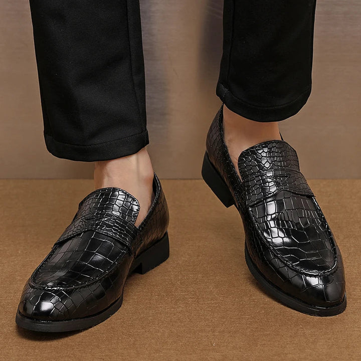Savona Crocodile Leather Loafers